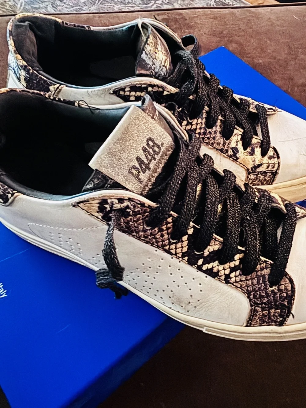 GUC P448 Thea Platform Glitter snake/ trim print sneakers